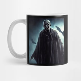 Zombie with Hollow Eyes on Halloween Night Mug